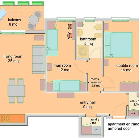 아파트 Sweet Irene Deluxe Balcony & Elevator 바르돌리노